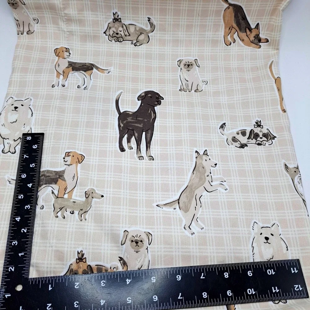 Cuddl Duds Sheet Set Full Size Cozy Dog Paw Plaid Tan Beige Bedding 84x99
